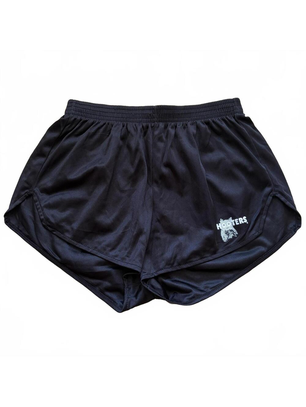 Vintage Hooters Shorts Owl Dolfin Uniform Nylon Mini Black Women's Size Medium
